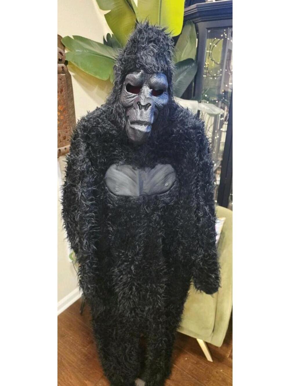 Adult Gorilla Ape King Kong Furry  Costume One SIZE STANDARD California Costumes